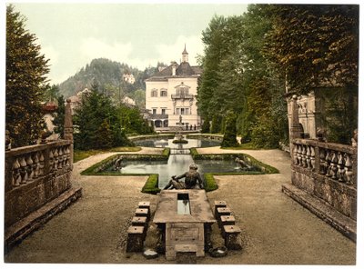 Schloss Hellbrunn nær Salzburg, pub. C 1890 - 1900 (kromolitografi) af English Photographer